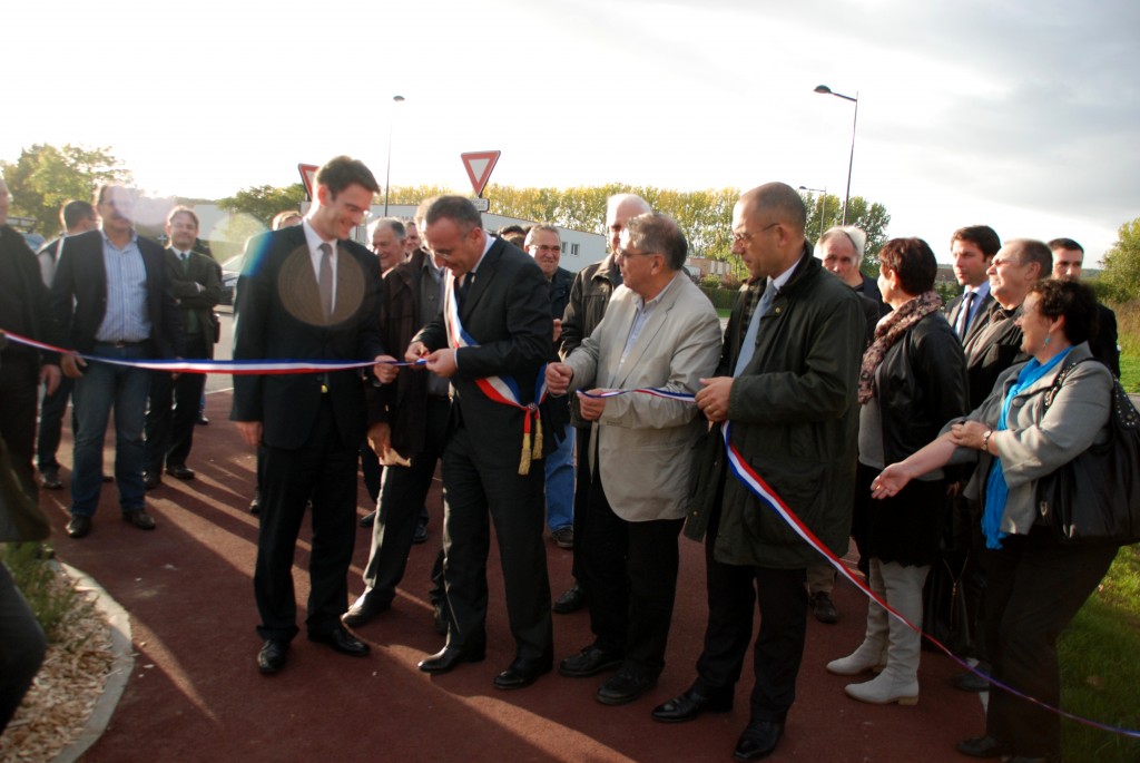 Inauguration des aménagements de sécurité et des liaisons douces sur la chaussée du Vexin et la route des Sablons