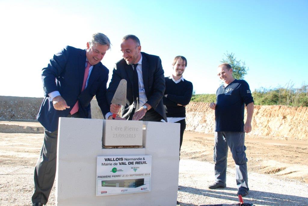 Pose la première pierre de Vallois Normandie, lundi 23 septembre
