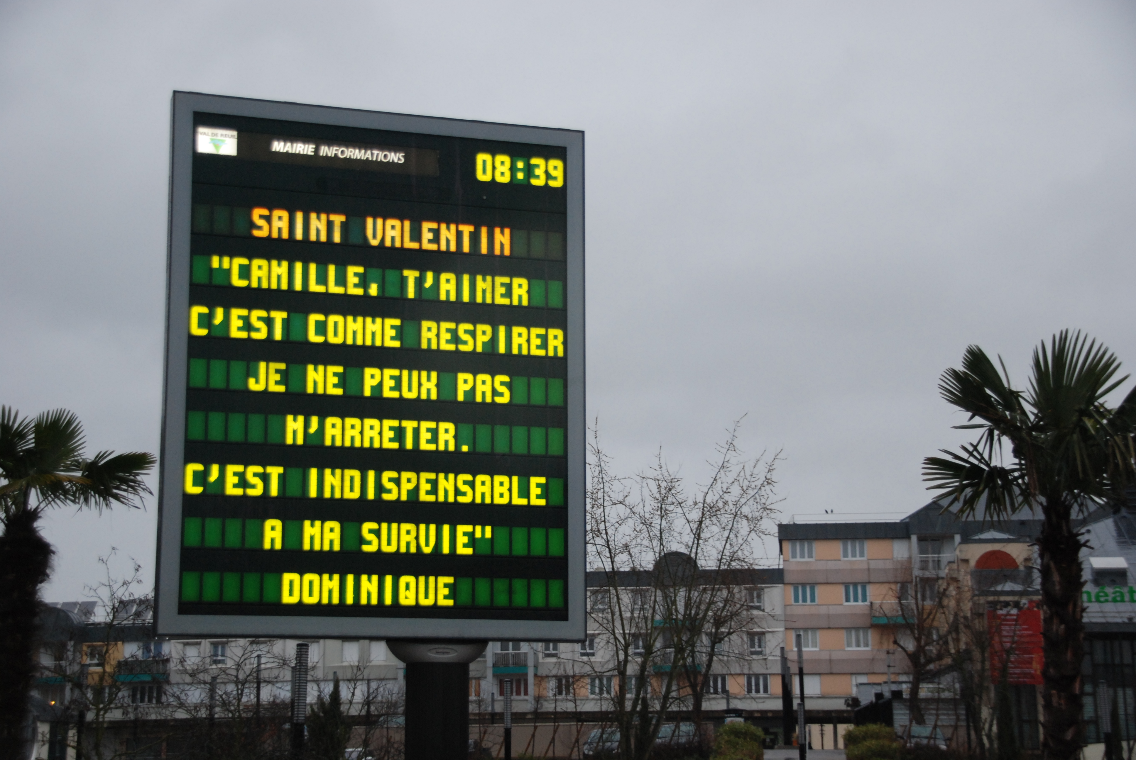 Une Saint Valentin qui s'affiche
