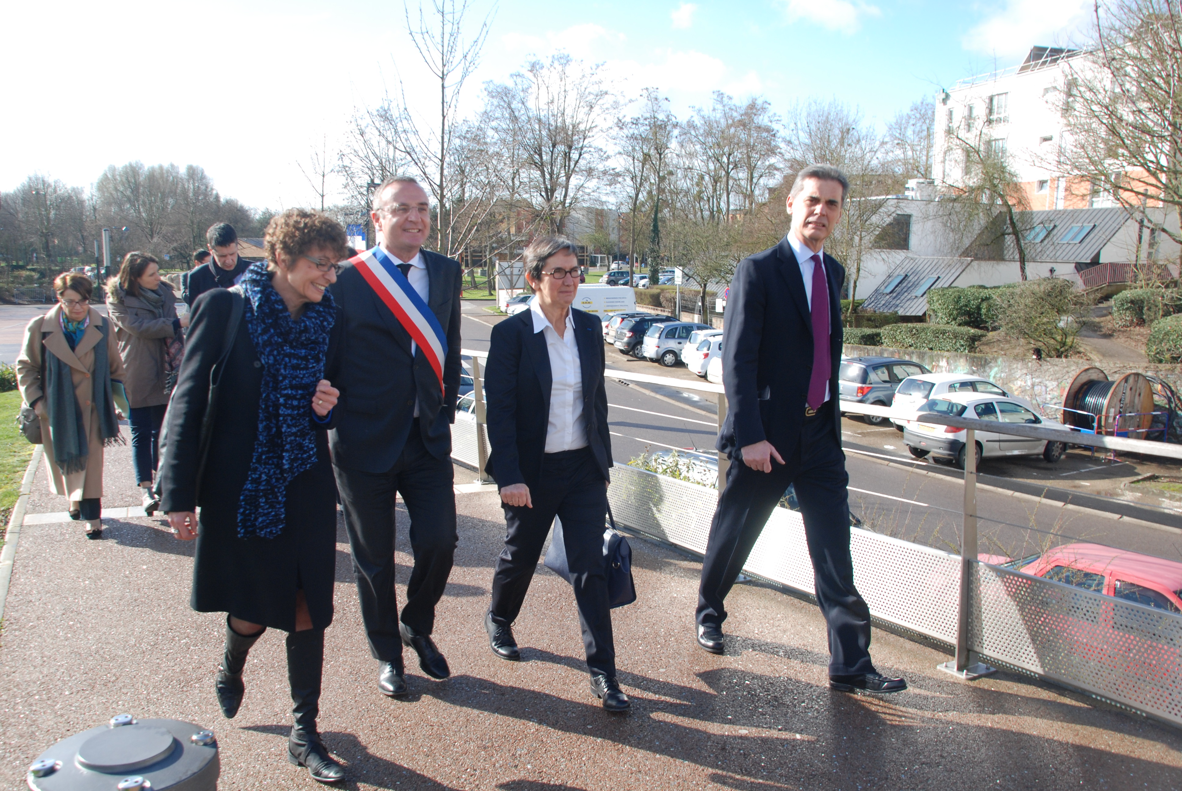 Visite de Valérie Fourneyron à Val-de-Reuil
