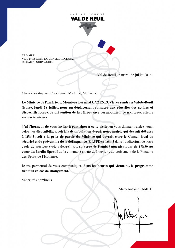 28 juillet 2014 - Invitation