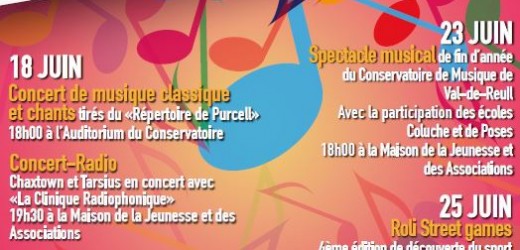Jusqu’au samedi 25 juin c’est la semaine de la musique à Val-de-Reuil !