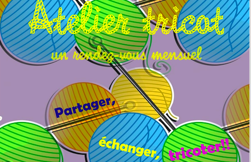 L'atelier tricot a lieu tous les mois désormais à la médiathèque