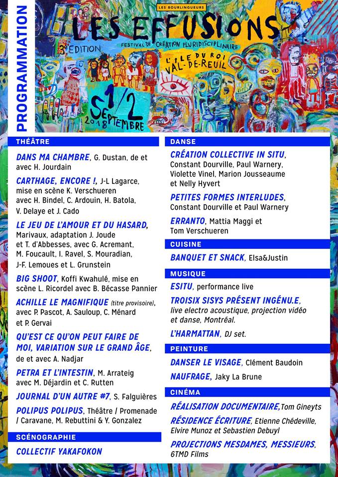 Les Effusions 2018, le programme