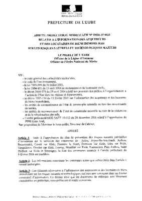 Note d’information aux acquéreurs arrêté préfectoral modifié du 31 janvier 2007