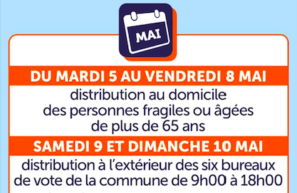 Marc-Antoine Jamet nous écrit pour la distribution des masques à Val-de-Reuil