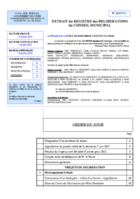 Procès-verbal du 13 Juillet 2021