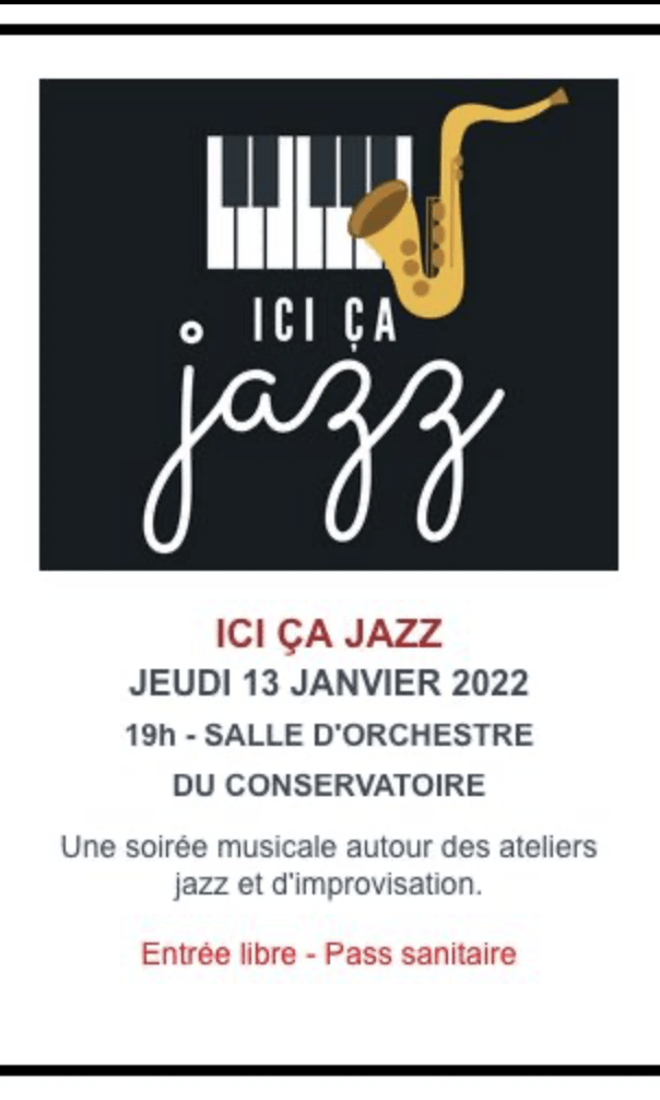 Ici ca jazz - conservatoire musique janv 2022