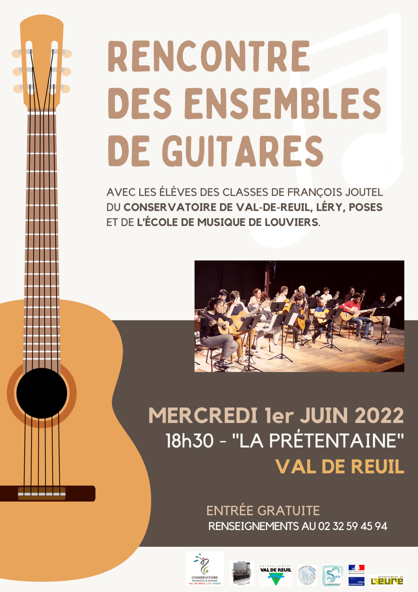 Conservatoire de musique et de danse - Rencontre avec les ensembles de guitares juin 2022