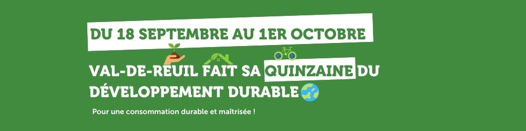 Quinzaine du développement durable - du 18 septembre au 1er Octobre 2022