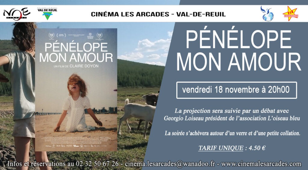 Cinéma Les Arcades – soirée spéciale autour du film “Pénélope mon amour”, de Claire Doyon