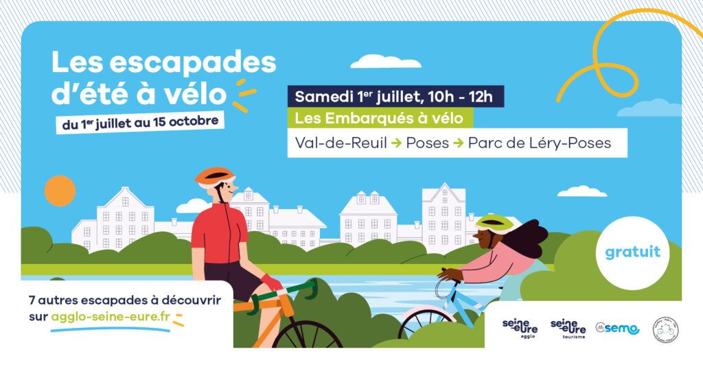 Les embarqués à vélo - escapades d'été du 1er Juillet au 15 Octobre 2023