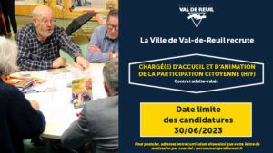 Val-de-Reuil recrute-Animation citoyenne-juin2023