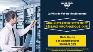 val-de-reuil recrute un agent administrateur systeme et reseau informatique-h-f