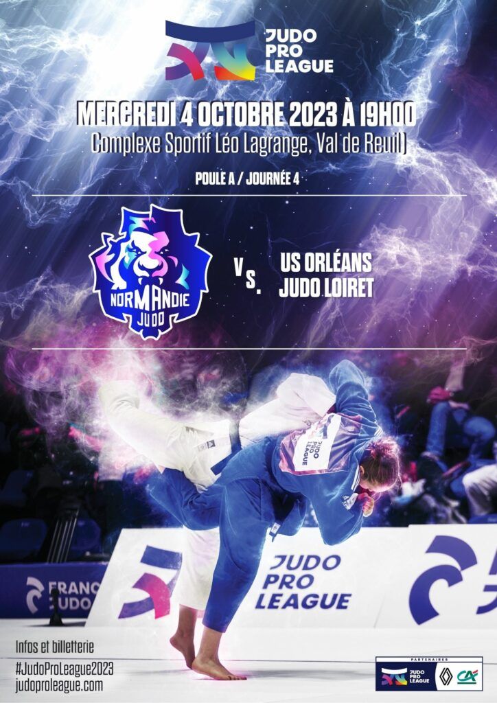 Judo Pro League 4ème tour au complexe Léo Lagrange 4 octobre 2023 Ouverture des portes à 18h30 , début de la compétition à 19h