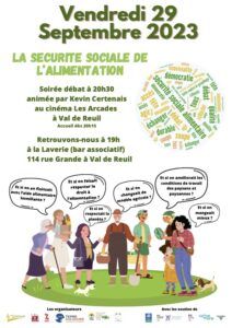 Epireuil organise une soirée débat autour de la sécurité sociale de l'alimentation, vendredi 29 septembre 2023 au cinéma Les Arcades.