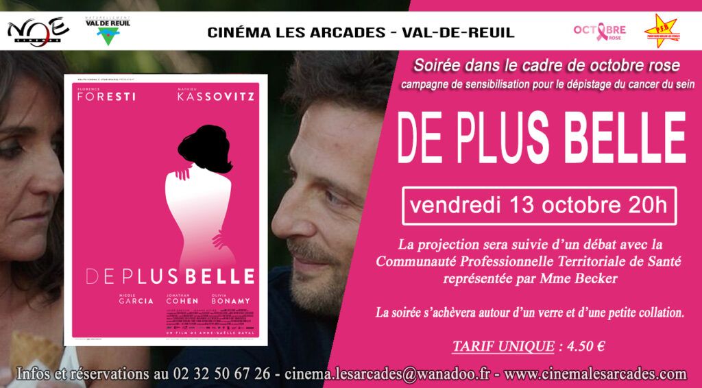 Soirée spéciale Cinéma Les Arcades vendredi 13 octobre à 20h avec "De plus Belle".