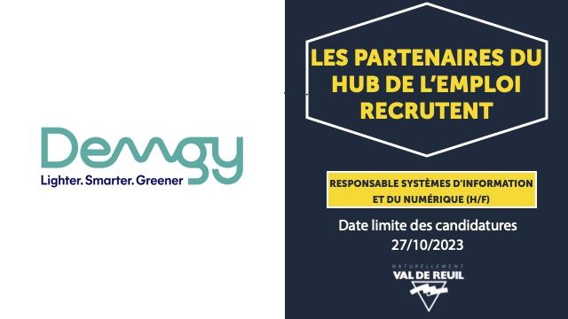 Offre d'emploi : Responsable Systèmes d'information et du numérique (H/F) - DEMGY