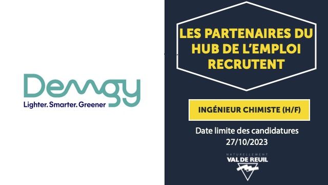 Offre d'emploi : Ingénieur Chimiste (H/F) - DEMGY
