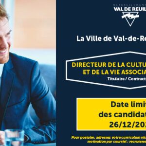 La Ville de Val-de-Reuil recrute un(e) directeur sports, culture et associations (H/F)