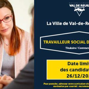 La Ville de Val-de-Reuil recrute un travailleur social diplômé (H/F)