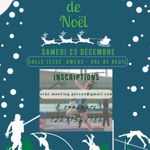 Le Val de Reuil Athlétic Club (VRAC) organise la deuxième édition de son meeting de perche samedi 23 décembre au stade Jesse Owens.