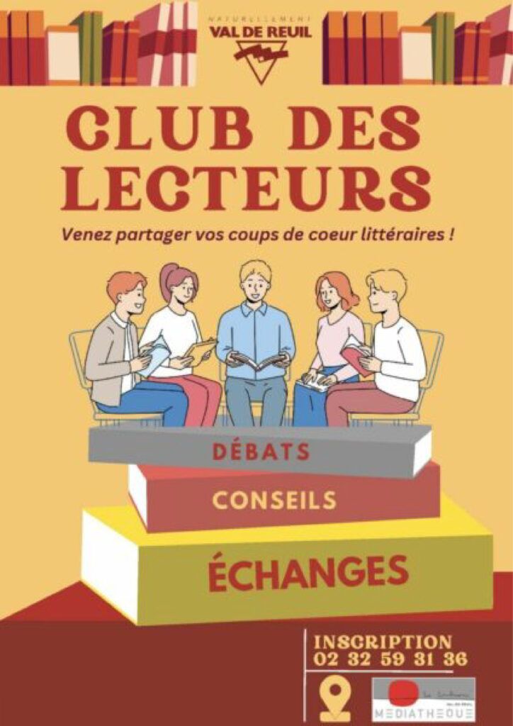 Club des lecteurs de la Médiathèque Le Corbusier, samedi 27 janvier de 10h - 12h