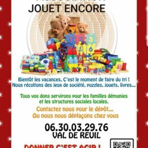 L'association Jouet encore organise une collecte de jouets du jeudi 7 au dimanche 31 décembre 2023.