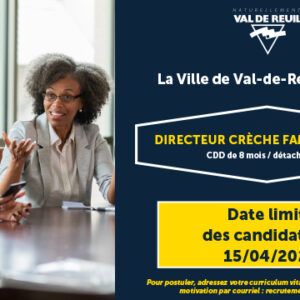 Val-de-Reuil recrute un directeur pour la crèche familiale (F/H).