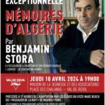 Conférence exceptionnelle avec Benjamin Stora sur les Mémoires de l'Algérie, jeudi 18 avril de 19h à 20h30 à la Maison de la Jeunesse et des Associations.