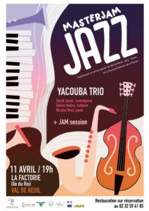 // MASTERJAM JAZZ // Venez découvrir le Yacouba Trio le 11 avril 2024 à 19h à La Factorie.