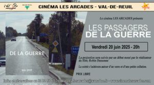 Le Vendredi 20 juin 2025 à 20h, Le Cinéma les arcades organise une soirée spéciale autour du film "Les passagers de la guerre" de Robin Dussenne.