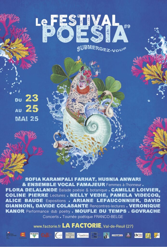La Factorie est heureuse de vous présenter la 9e édition du festival "POÉSIA" • Submergez-vous, qui aura lieu du 23 au 25 mai 2025 !
