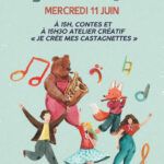 Mercredi 11 Juin, la médiathèque Le Corbusier met à l'honneur La Musique avec à 15h, des contes et histoires et à 15h30, un atelier créatif : Je crée mes castagnettes.