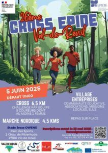 Le Cross EPIDE de Val-de-Reuil revient pour sa 26ème édition le jeudi 5 juin 2025 au Stade Jesse Owens de 10h à 15h30.