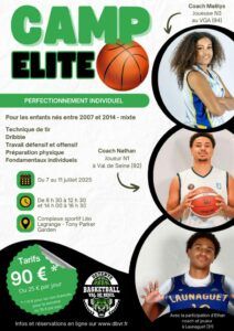 Le DBVR organise son Camp Élite de Perfectionnement Individuel au mois de juillet, destiné aux jeunes joueurs et joueuses motivé(e)s souhaitant développer leur jeu, repousser leurs limites et se confronter à l’exigence du haut niveau.