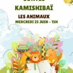 Mercredi 25 Juin à 15h, venez vous installer sur un transat et écouter les histoires autour du thème des animaux, à l'occasion de la manifestation Partir en Livre. Contes Kamishibaï.