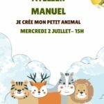 Partir en Livre, manifestation nationale sur le thème : Les animaux et nous. La médiathèque Le Corbusier vous invite à un atelier manuel : Je crée mon petit animal, le mercredi 2 Juillet à 15h.