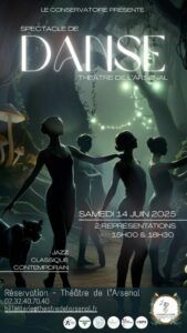 Spectacle de danse du Conservatoire de Musique, Danse et Théâtre de Val-de-Reuil, Léry, Poses, samedi 14 juin 2025 de 15h à 20h au théâtre de l'Arsenal.