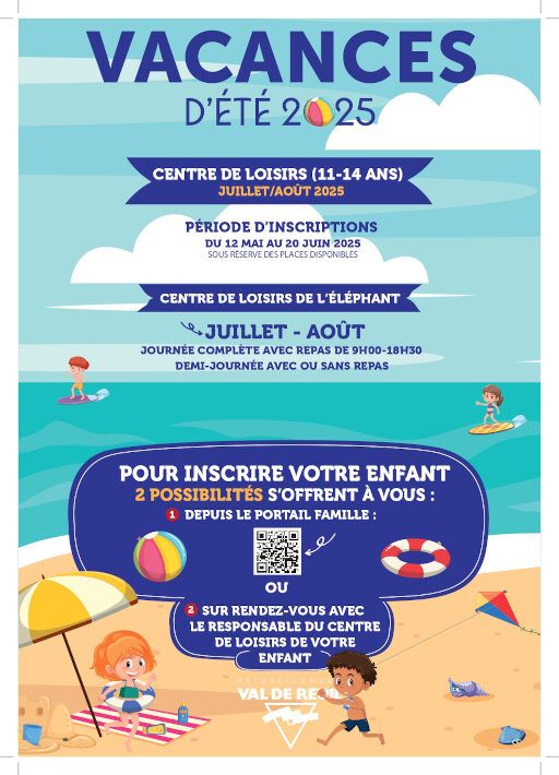 Vacances d’été 2025 – 11 à 14 ans – inscriptions du 12 Mai au 20 Juin