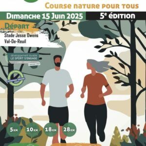 Trail et marche | Dimanche 15 juin 2025 | Au départ du stade Jesse Owens | Val de Reuil (27)