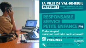 La Ville de Val-de-Reuil recrute un responsable service Petite enfance (F/H)