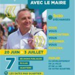 Du 20 juin au 3 juillet, Marc-Antoine Jamet, le Maire de Val-de-Reuil organise des réunions publiques aux sept coins de la ville pour vous rencontrer, vous informer, vous écouter, parler du développement de la ville et de la vie de votre quartier.