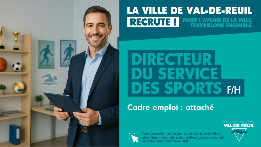 La Ville de Val-de-Reuil recrute un directeur du service des sports (F/H).