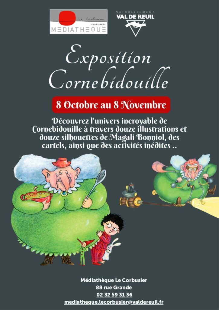 Du 8 octobre au 8 novembre 2025, la médiathèque Le Corbusier met à l’honneur la sorcière préférée des enfants : "Cornebidouille" !