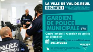 La Ville de Val-de-Reuil recrute un gardien de police municipale (F/H)