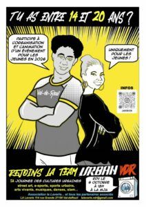 Rendez-vous le 6 octobre à 18h à tous les jeunes de 14 à 20 ans, à la Maison des Jeunes et des Associations pour une présentation rapide du projet par l'association la Laverie...suivie par la création d'une Junior Association