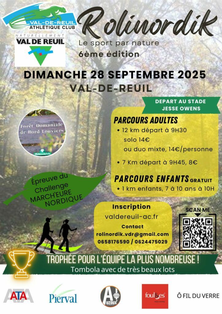 La Rolinordik revient pour sa 6ème édition dimanche 28 septembre 2025 à partir de 9h au stade Jesse Owens de Val-de-Reuil.