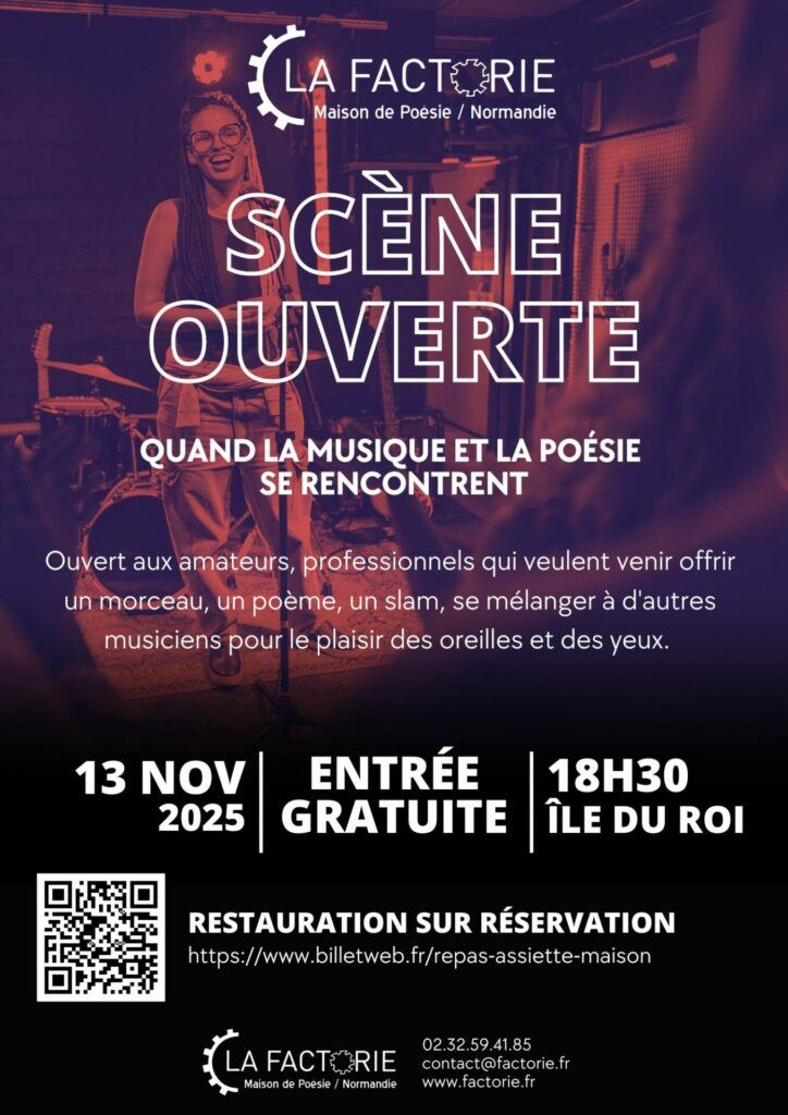 Envie de partager vos créations dans un endroit chaleureux et convivial ? Alors rendez-vous à la Factorie pour la première scène ouverte de la saison !