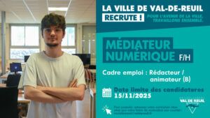 La Ville de Val-de-Reuil recrute un médiateur numérique (F/H).